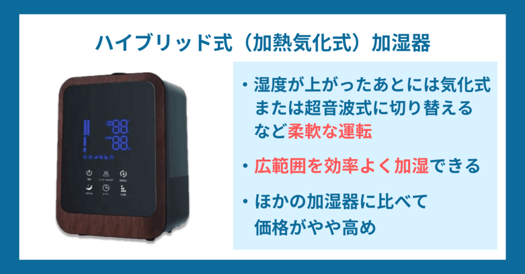 ハイブリッド式（加熱気化式）加湿器